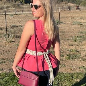 Kate Spade Pink Flare Blouse 💗